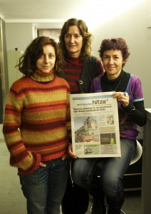Pilar Garcia, Maribi Morente eta Cristina Zarrabeitia seigarren mailako ikasleek harpidetza egin dute
