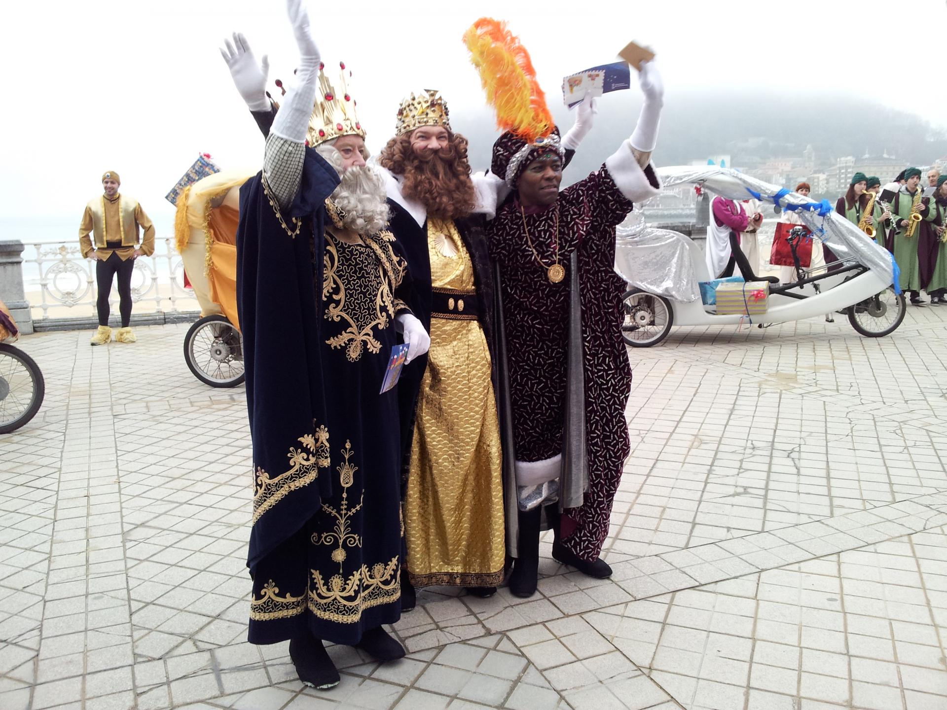 Meltxor, Gaspar eta Baltasar Kontxan. (Argazkia: N. Lizarralde)