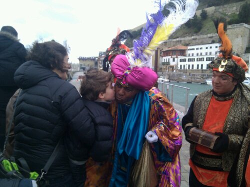 Baltasar erregeak, iaz, Kaira iritsi zirenean. (Argazkia: Nerea Lizarralde)