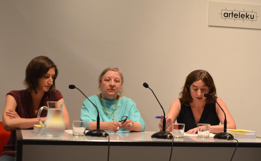 Arte ekoizpen feministen jardunaldien aurkezpena. (Argazkia: Agurtzane Altuna)