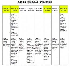 Sagardo Azoka egitaraua