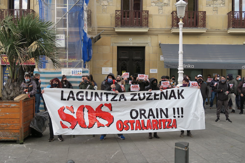 Ostalariek hainbat mobilizazio egin dituzte "laguntza zuzenak" eskatzeko. (Argazkia: Hitza)