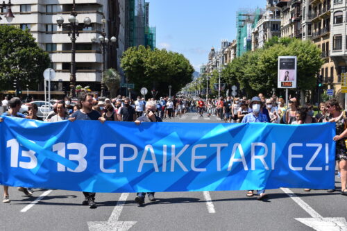 Larunbateko manifestazioko irudia. (Argazkia: Beñat Parra)