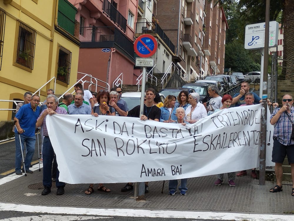 Amarako bizilagunen protesta