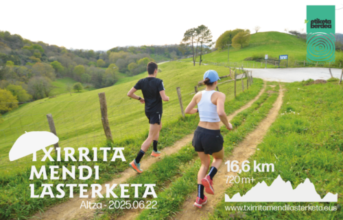Txirrita Mendi Lasterketako erreleboetan parte hartzeko dortsal bikoitza