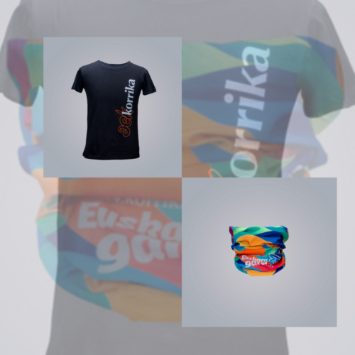 Korrikako kamiseta eta lepokoa